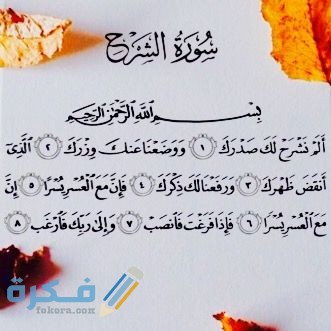 فوائد سورة الشرح وفضلها في قضاء الحوائج 1 الشرح