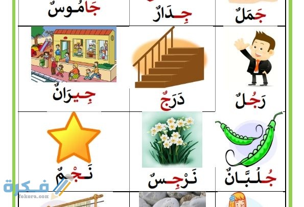 اسم جماد بحرف ج الجيم 1 تحتوي على حرف الجيم madrassatii com 001 595x405 1