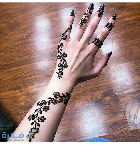 صور رسومات حنة نقش خليجي خفيف 2025 1 6667