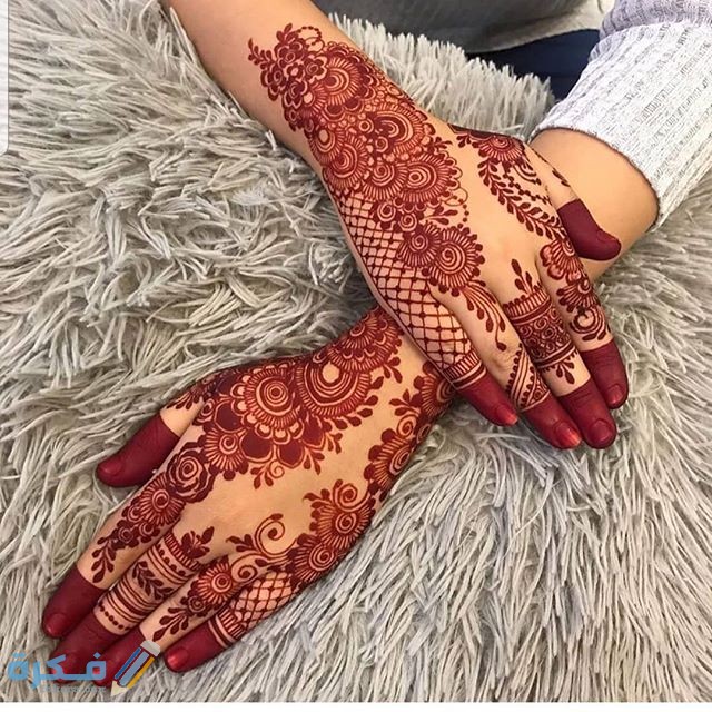 صور نقش حناء أحمر 2025 رسومات حنة حمراء 1 حناء 7 1 1