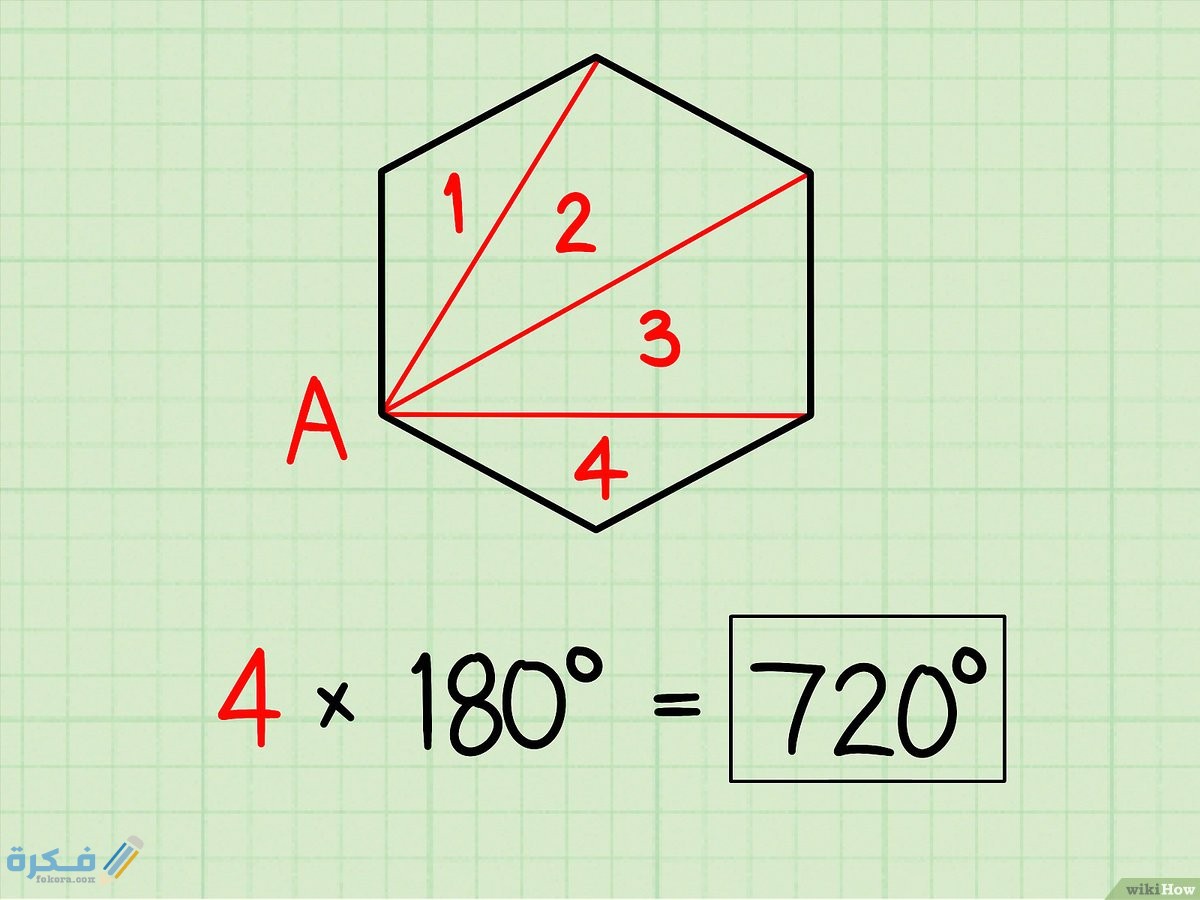 مجموع قياسات الزوايا الداخلية الشكل الخماسي يساوي 1 v4 1200px Calculate the Sum of Interior Angles Step 8 Version 3