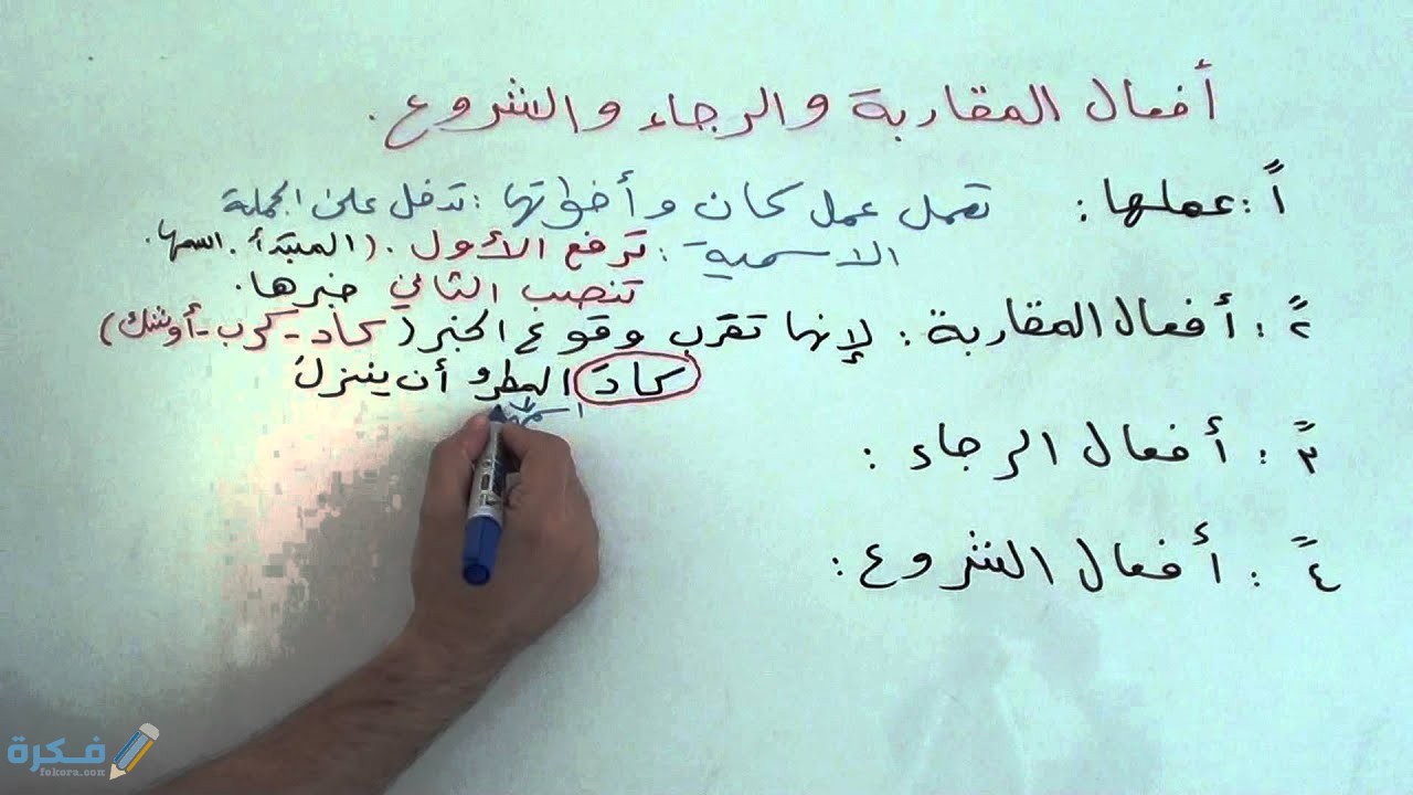 أفعال المقاربة والرجاء والشروع وأخواتها 1 أفعال المقاربة والرجاء والشروع
