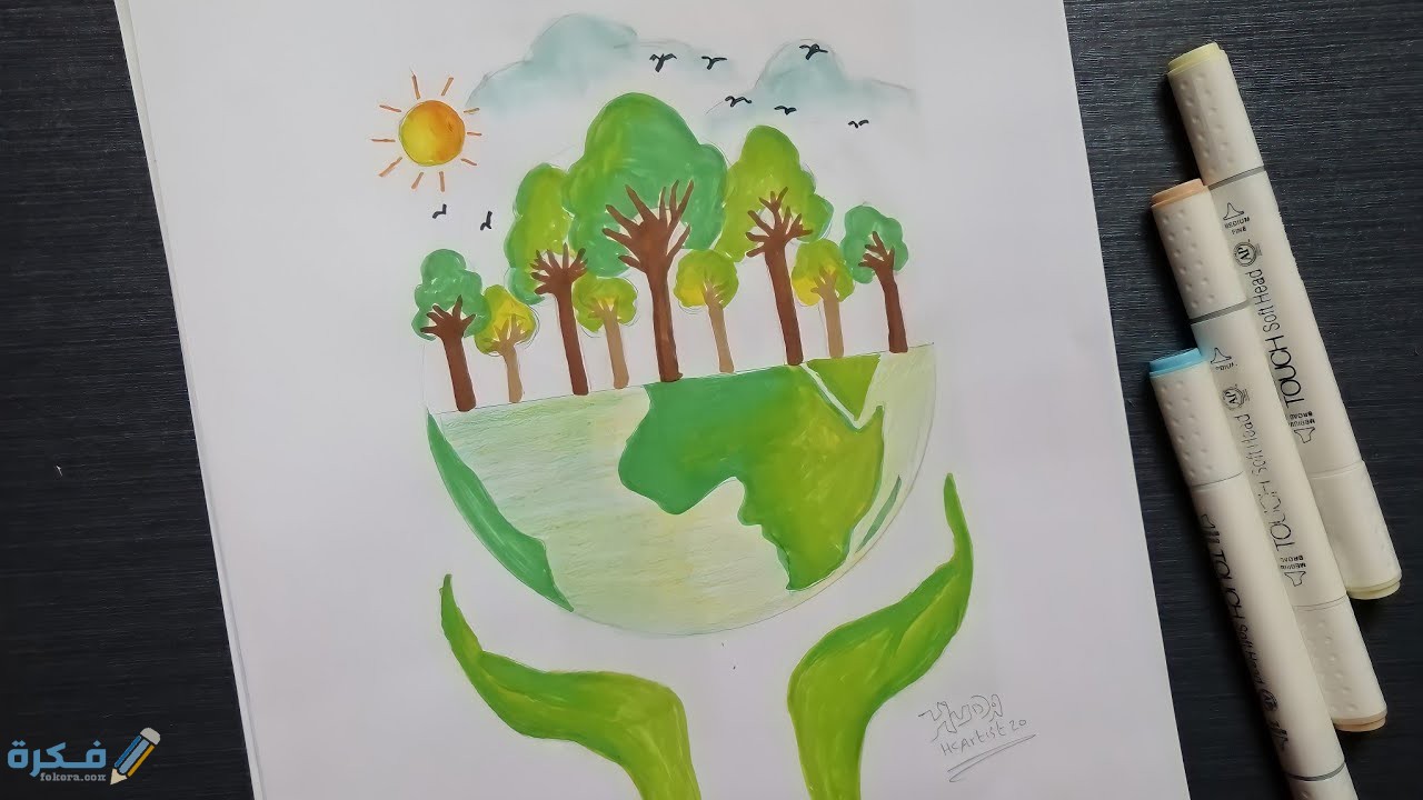 رسومات سهلة تزيين الدفاتر المدرسية 1 اشكال تزيين دفاتر المدرسة