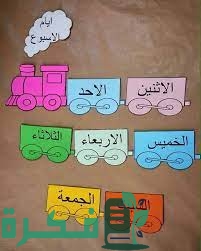 افكار لعمل لوحة أيام الأسبوع 1 download 10 1