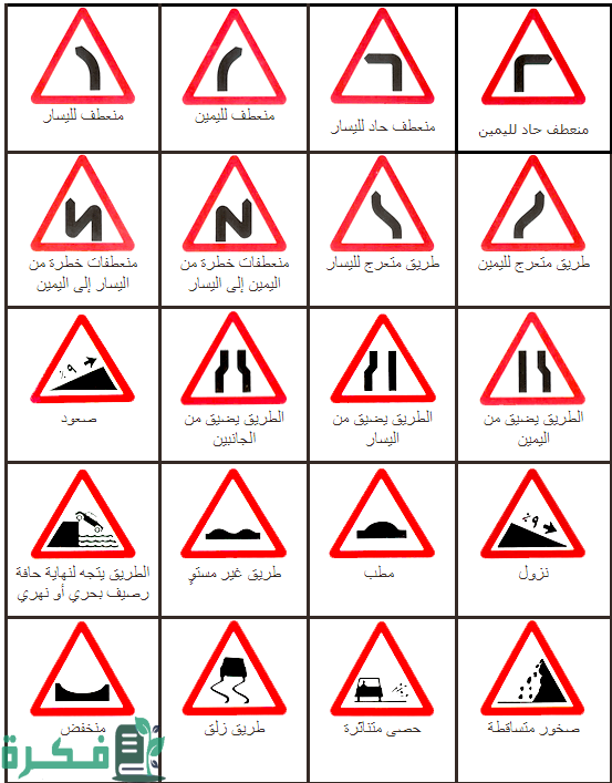 ما هو شكل اللوحة المرورية التنظيمية ما هو شكل اللوحة المرورية التنظيمية