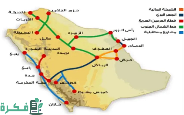 خريطة السكك الحديدية في السعودية كاملة بجودة عالية خريطة السكك الحديدية في السعودية كاملة بجودة عالية