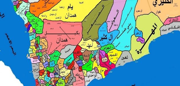 خريطة توزيع قبائل جنوب السعودية 1 خريطة قبائل جنوب السعودية بجودة عالية