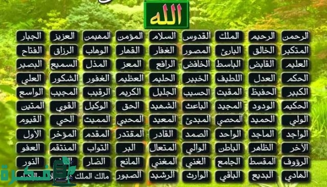 اسماء الله الحسنى مكتوبة مع شرح كل معنى اسماء الله الحسنى مكتوبة مع شرح كل معنى