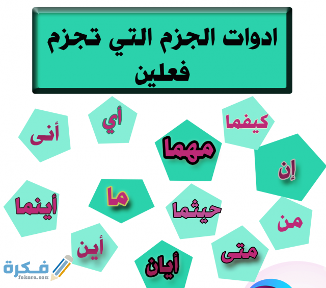 أدوات الجزم لفعلين في المضارع ومعانيها 