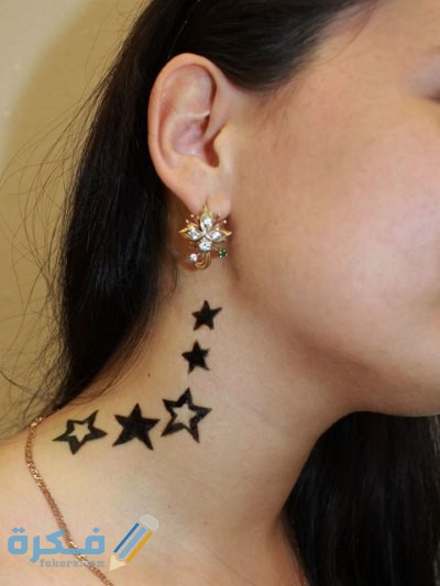 صور رسم حنة على الرقبة