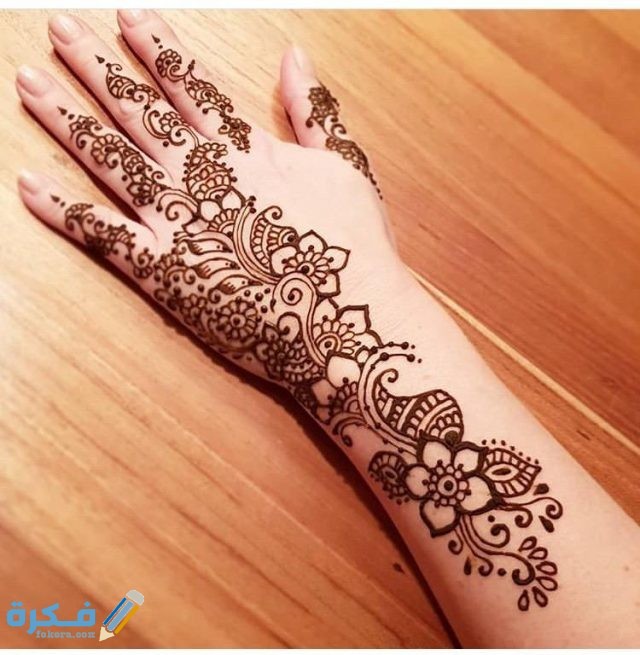 صور رسومات حنة نقش خليجي خفيف صور رسومات حنة نقش خليجي خفيف