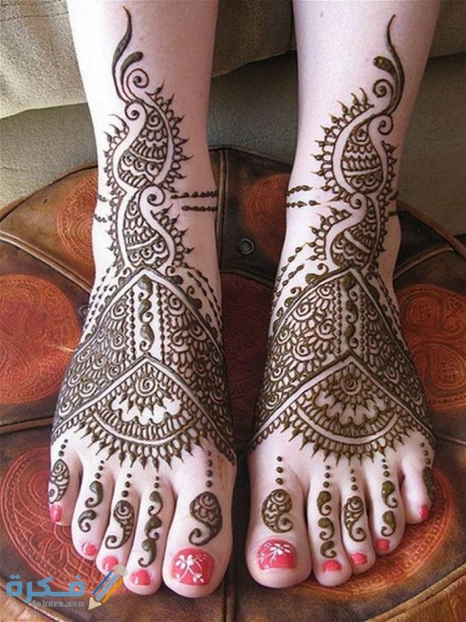 نقش حناء ورود كبيرة 2021 نقش حناء ورود كبيرة 2021