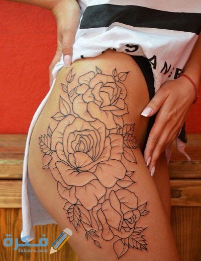 صور رسومات حنة على الفخذ