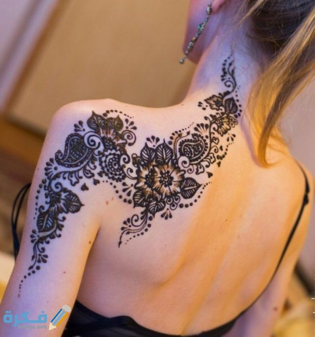 صور رسومات حنه على الكتف صور رسومات حنه على الكتف