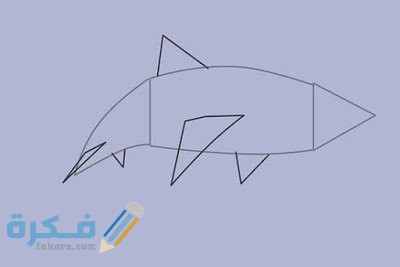 طريقة رسم السمكة بالصور للأطفال