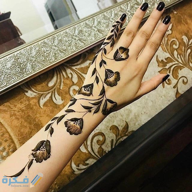 صور نقش حناء ورد جوري
