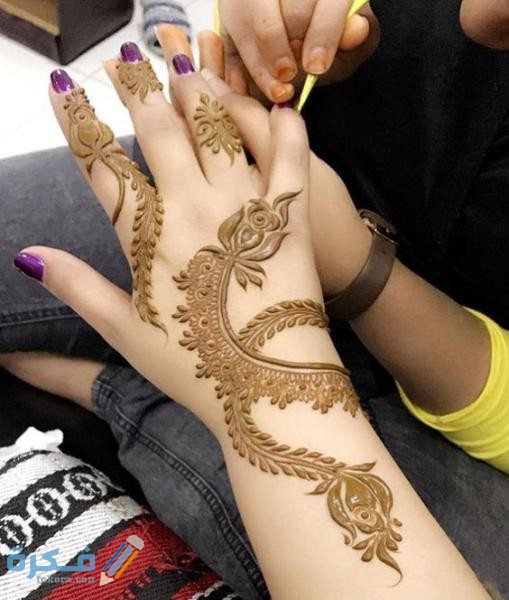 نقش حناء كويتي ناعم