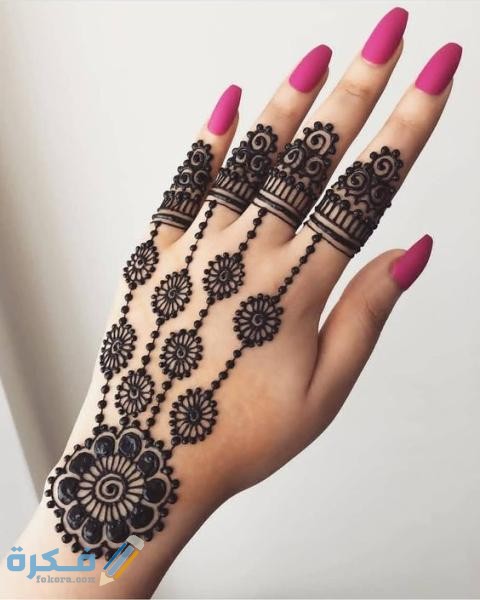 نقش حناء كويتي ناعم