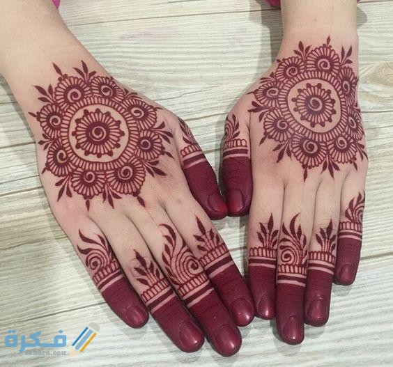 نقش حناء كويتي ناعم