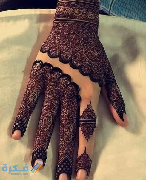 نقش حناء كويتي ناعم