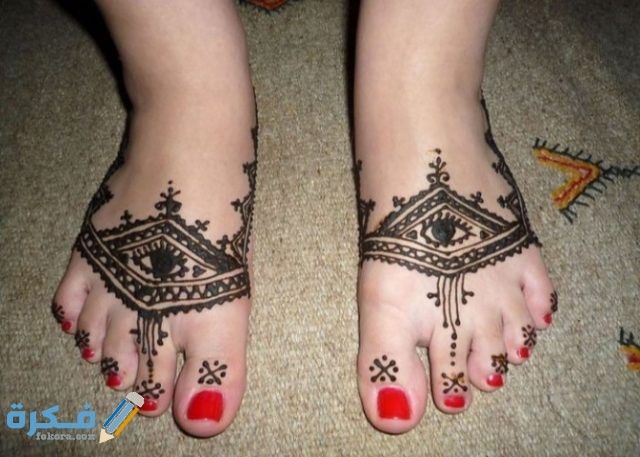 نقش حناء مغربي للرجلين نقش حناء مغربي للرجلين