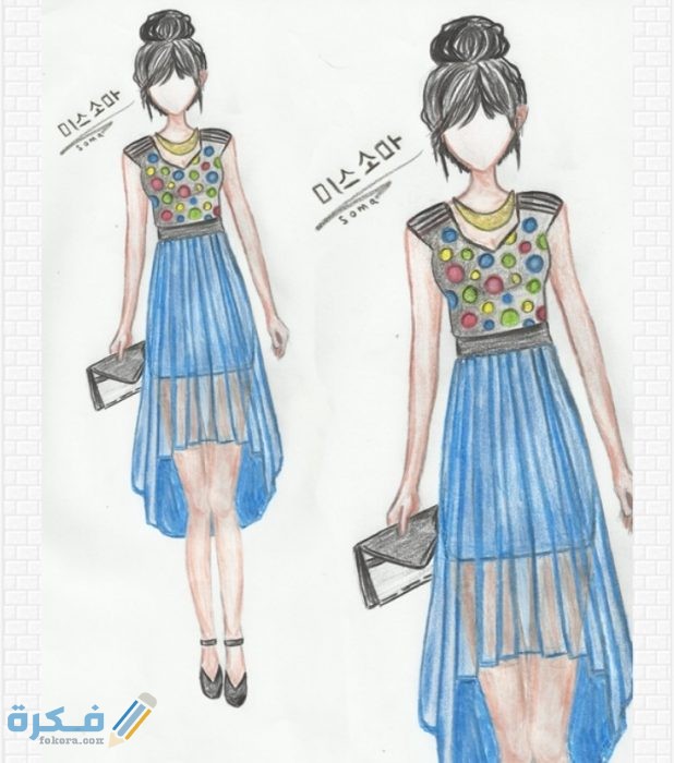  كيفية رسم فساتين وازياء للاطفال
