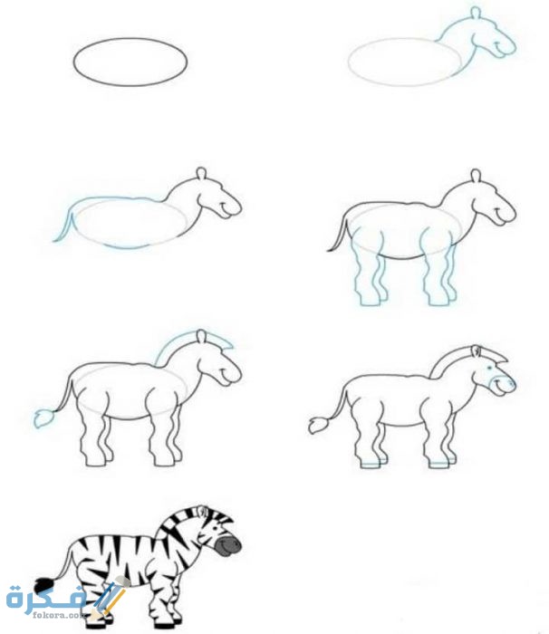 كيفية رسم حديقة حيوانات للاطفال