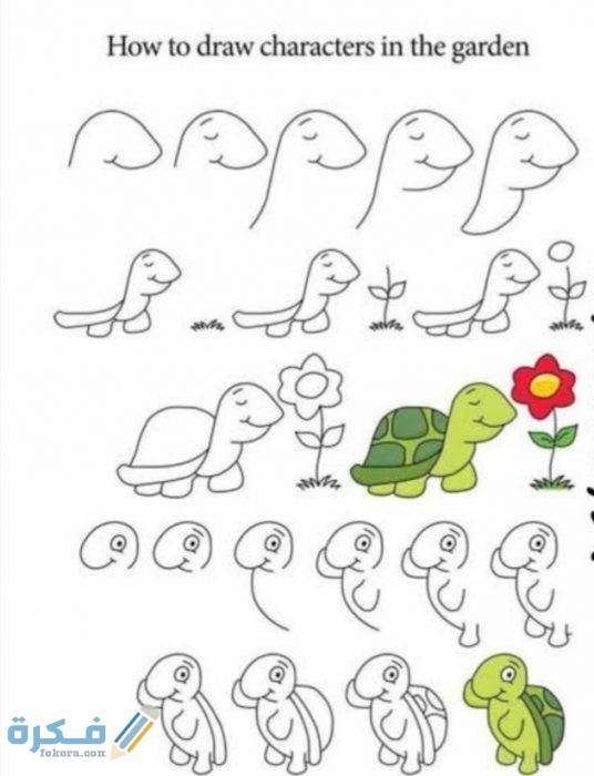 كيفية رسم حديقة حيوانات للاطفال