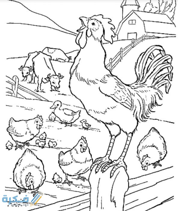 كيفية رسم مزرعة كاملة للاطفال