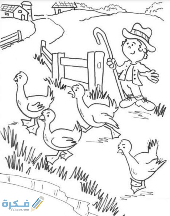 كيفية رسم مزرعة كاملة للاطفال