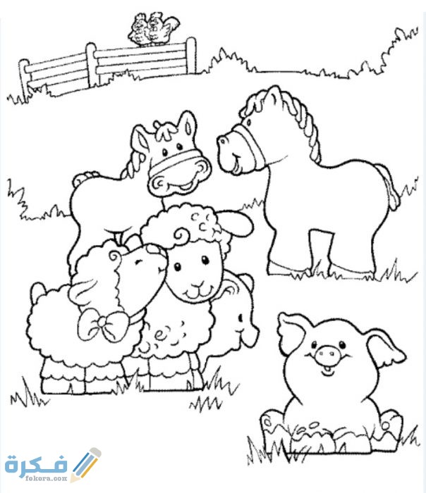 كيفية رسم مزرعة كاملة للاطفال