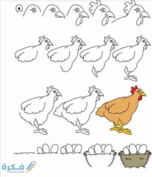 كيفية رسم مزرعة كاملة للاطفال