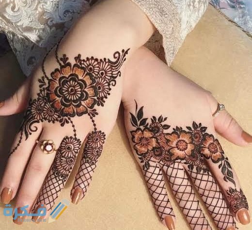 صور نقش حناء ورد جوري