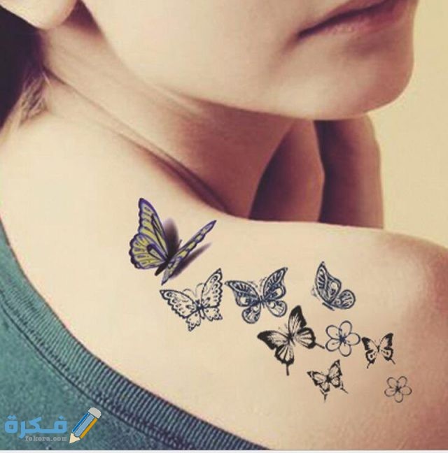 صور رسم حنه فراشة