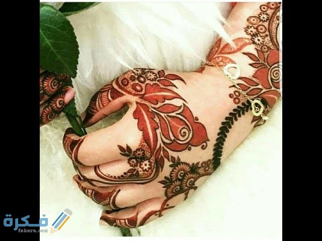 صور نقش حناء ورد جوري