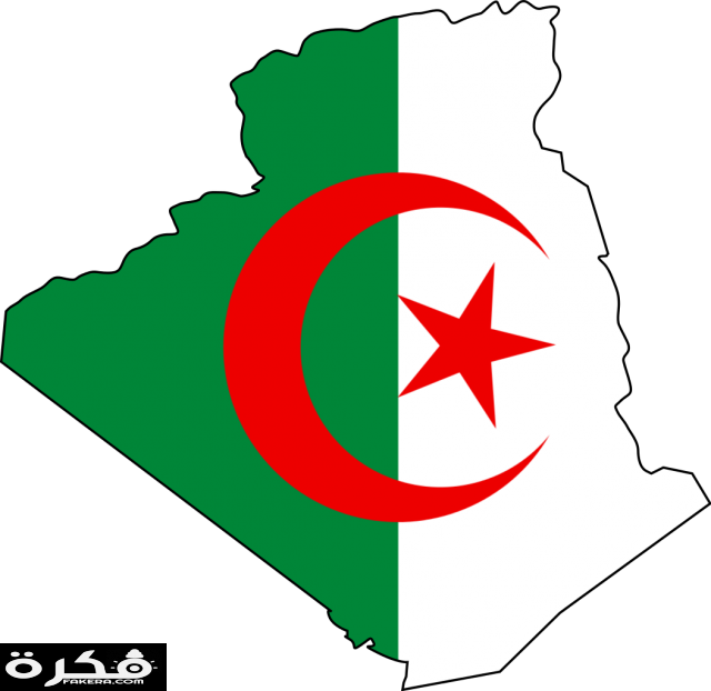 Flag and map of Algeria.svg