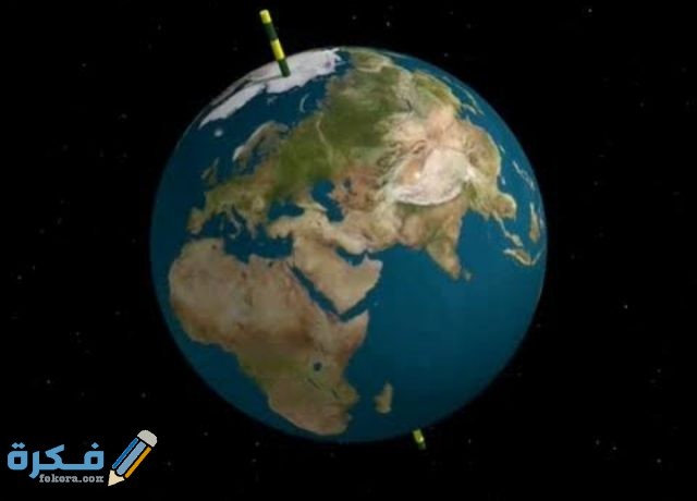 ماهو الخط الذي يصل بين قطبي الارض وتدور حوله