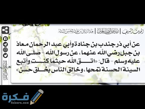 اتق الله حيثما كنت تفسير الحديث الشريف التفصيل