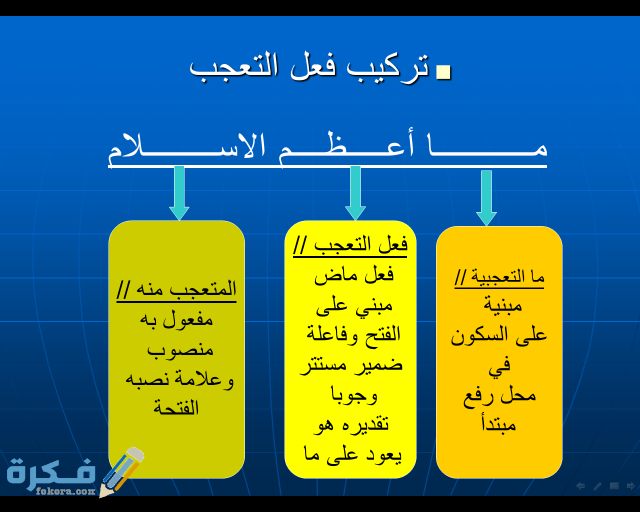 شرح درس أسلوب التعجب