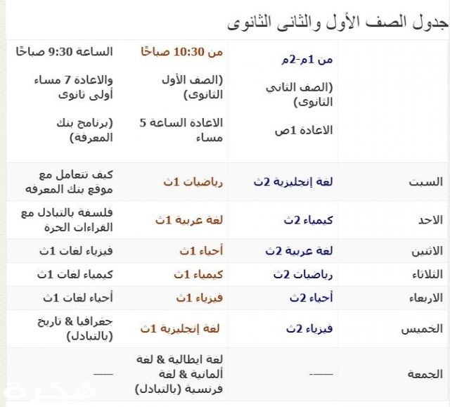 تردد قناة مصر التعليمية الجديد نايل سات وعرب سات 2026 3 جداول مدرسة على الهوا قناة مصر التعليمية 1