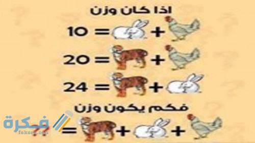 فوازير رياضية وحلها 2021 فوازير رياضية وحلها 2021
