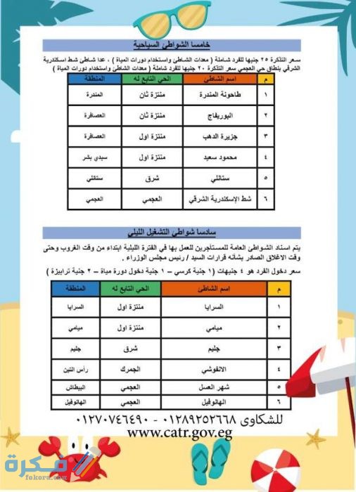 خطوات حجز شواطئ الإسكندرية والشروط المطلوبة