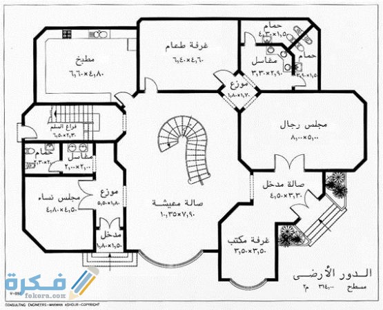 مخطط فلل دورين مساحة 300 متر مخطط فلل دورين مساحة 300 متر