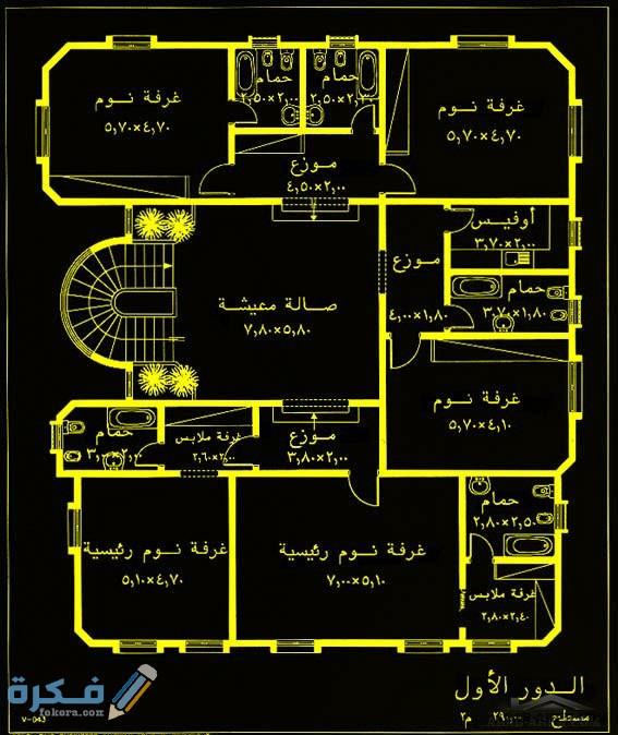 مخطط فلل دورين مساحة 300 متر مخطط فلل دورين مساحة 300 متر
