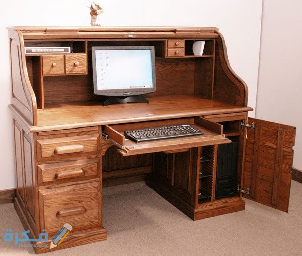 CL 828 60in Compter Rolltop oak honey 600x508 1