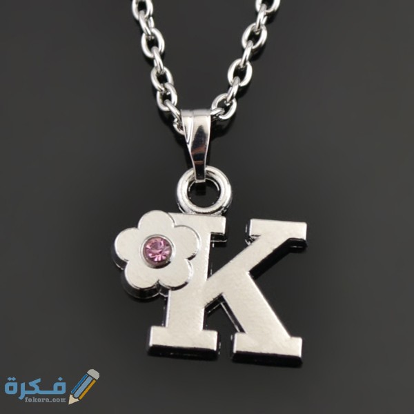 Zinc Alloy Crystal Small Alphabet Letter K