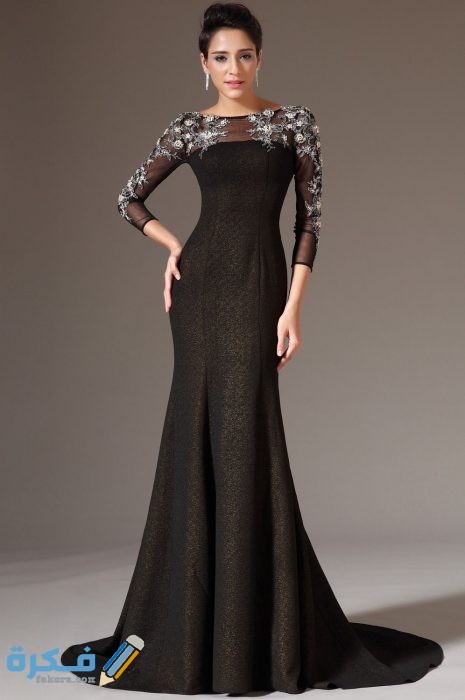 www.fatakat a.com فساتين سهرة للمحجبات طويلة 2016spolocenske saty luxusne zlatohnede plesove saty dlhe cierna