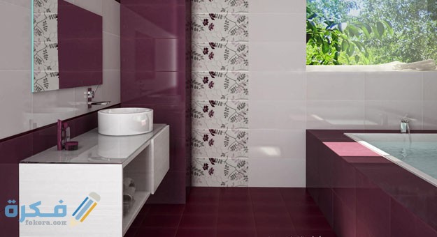 ديكورات حمامات 2015 وأجمل اشكال السيراميك