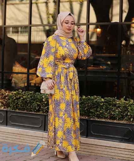 موديلات فساتين كاجوال طويلة للمحجبات 2