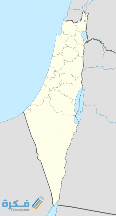 خريطة فلسطين بالمدن صماء كاملة 5138 1